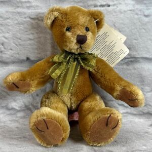 VTG Russ Berrie Dunwell Bear 7" Plush Posable Jointed Hang Tags Stuffed Animal